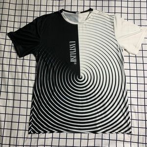 Black white swirl tee